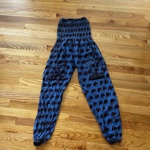 Blue Elephant Hippie High Rise Pants (S)